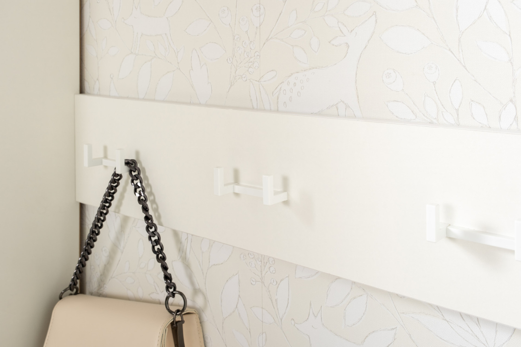 Настенные, Вешалка Октава 15.14.02, белая шагрень